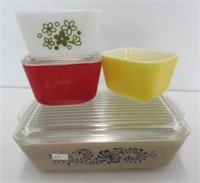 Group of leftover Pyrex dishes. Note: (2) Have