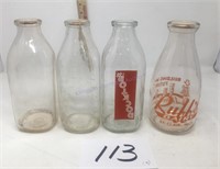 Vintage Milk bottles- Ruffs Dairy, Rocktopx, Misc