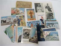 Group of post cards that includes Army, Marilyn