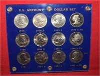 Susan B. Anthony Dollar Set  1979 to 1981-Includes