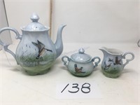 Wild bird Tea set