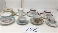 8 Vintage Cup & Saucers Tea cups