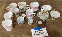 12 Vintage teacups & mugs , 2 royalty, Occupied
