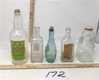 Five unique bottles