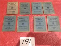 Set of eight vintage  "Mastery of Speech" books