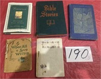 Five vintage books Bible stories