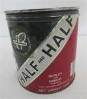 Old metal Half and Half Tobacco can. 14 oz. Note: