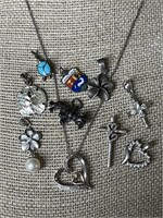 Sterling Silver Pendants & Sterling Chain Necklace