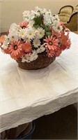 Basket with Artificial Flowers