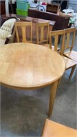 Wood Table with 4 Chairs