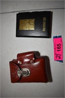 Leather Cigarette Box & Lighter Holder & Virginia