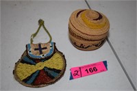 Vintage Beaded Native American Purse & Basket
