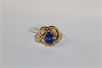 14K Yellow Gold Ceylon Sapphire Ring