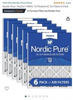 Nordic Pure 16×25×1 Air Filters 6 Pack