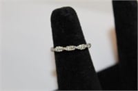 14K White Gold Diamond Band Ring