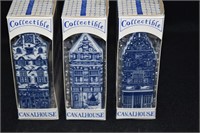 3 Delft Blue Canalhouse Collectibles New in Boxes