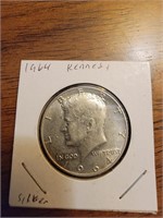 1964 silver kennedy half dollar