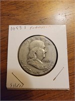 1953-S Franklin silver half dollar