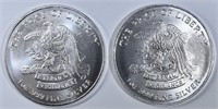 (2) 1 OZ DON'T TREAD ON ME  .999 SILVER ROUNDS