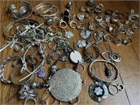 Large Lot of Costume Rings, Necklaces, Bracelets