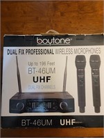 Boytone dual wireless microphones.