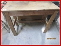 WOOD WORK TABLE-BENCH 43.5"W x 20"D x 34"T