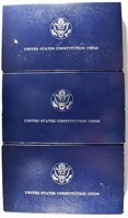 (3) 1987 US CONSTITUTION COIN PR SETS