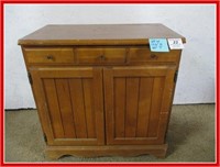 VINTAGE WOOD CABINET WITH DRAWER