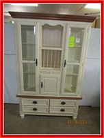 Like new white china hutch see photo for sizes