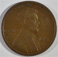 1921-S LINCOLN CENT XF/AU