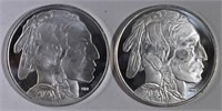 (2) 1 OZ. SILVER ROUNDS