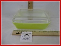 Vintage PYREX Refrigerator Dish with Lid - Yellow