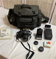 Minolta 500si Camera, Filters and Bag