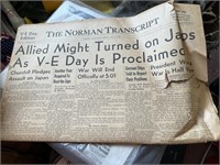 MAY 8, 1945 V-E day NORMAN TRANSCRIPT