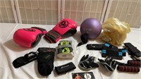 Workout Lot & 9 Round Boxing Gloves