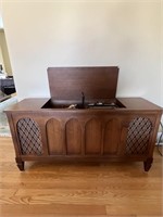 MCM Wooden Console w/ Record Player