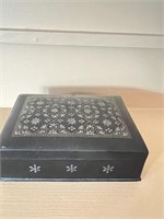 Etched Metal Rectangular Jewelry/Trinket Box