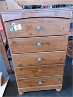ASHLEY BRAND PINE CHEST OF DRAWERS 49 INCHES TALL