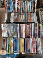 2 LARGE FLATS OF DVDS & DVD SEASONS OF TV SHOWS