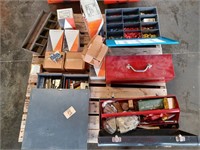 PALLET W/VARIOUS TOOLBOXES, TOOLBOX FULL