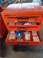 DORMAN 4 DRAWER CABINET FULL OF NUTS & BOLTS