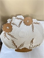 Floral Cut Out Pottery Decor/Display Bowl