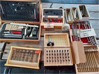 COPING SAW SET, SEVERAL NEW DRILL BIT SETS,