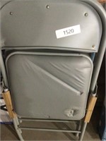 2 folding chairs some damage on seat