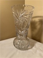 Vintage Cut Glass Crystal Pinwheel Vase
