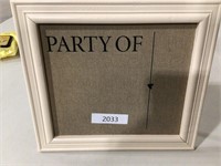 Party of signage board