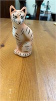 Fenton Hand Painted Tiger/Cat Signed