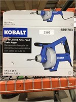 Kobalt 25ft corded auto-feed drain auger 1/4inx