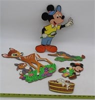 VINTAGE MICKEY MOUSE & LITTLE MICKEY WALL HANGINGS