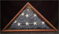 Encased Veteran US flag